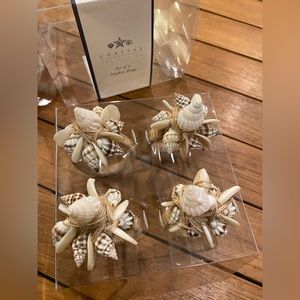 NEW Coastal Collection Seashell Napkin Rings